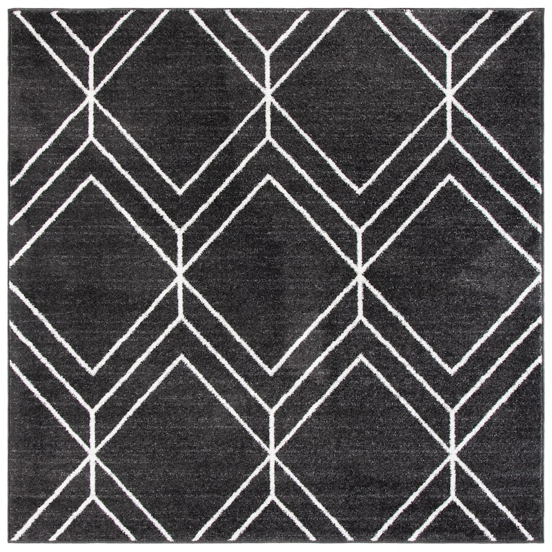 SAFAVIEH Adirondack Juvelina Modern Geometric Rug - 6' Square - Brown/Ivory