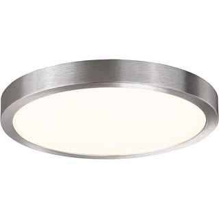 10 inch led flush mount light nickel kitchen light aluminum, glass ceiling light