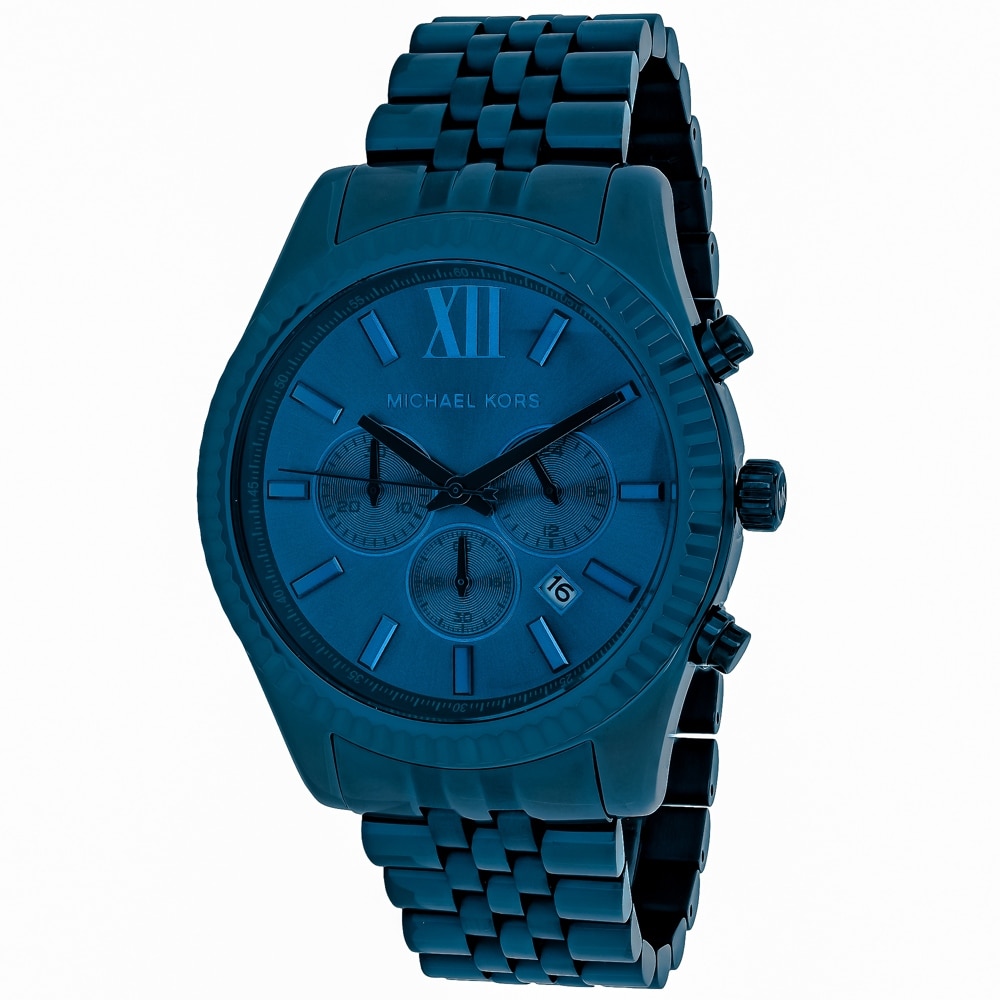 michael kors men's lexington blue watch mk8480