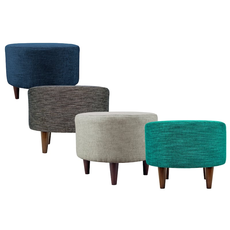 MJL Furniture Sophia Lucky Round Upholstered Ottoman
