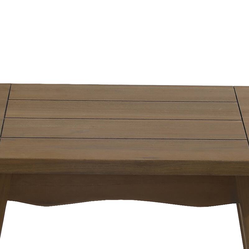 Sectional Wood Furniture 2 Seat Armless Patio Sofa