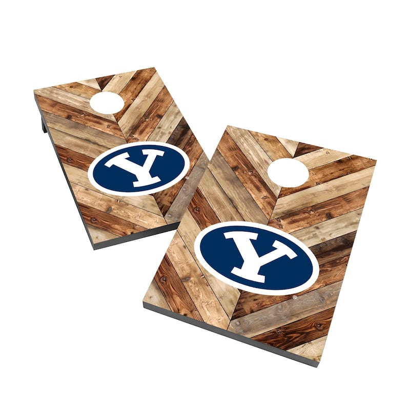 Brigham Young University BYU Cougars 2x4 Cornhole Boards - Include Case & Lights