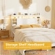 preview thumbnail 27 of 82, Headboards with Storage Shelves, Head Board with Power Outlet and LED Light for Bed Frame
