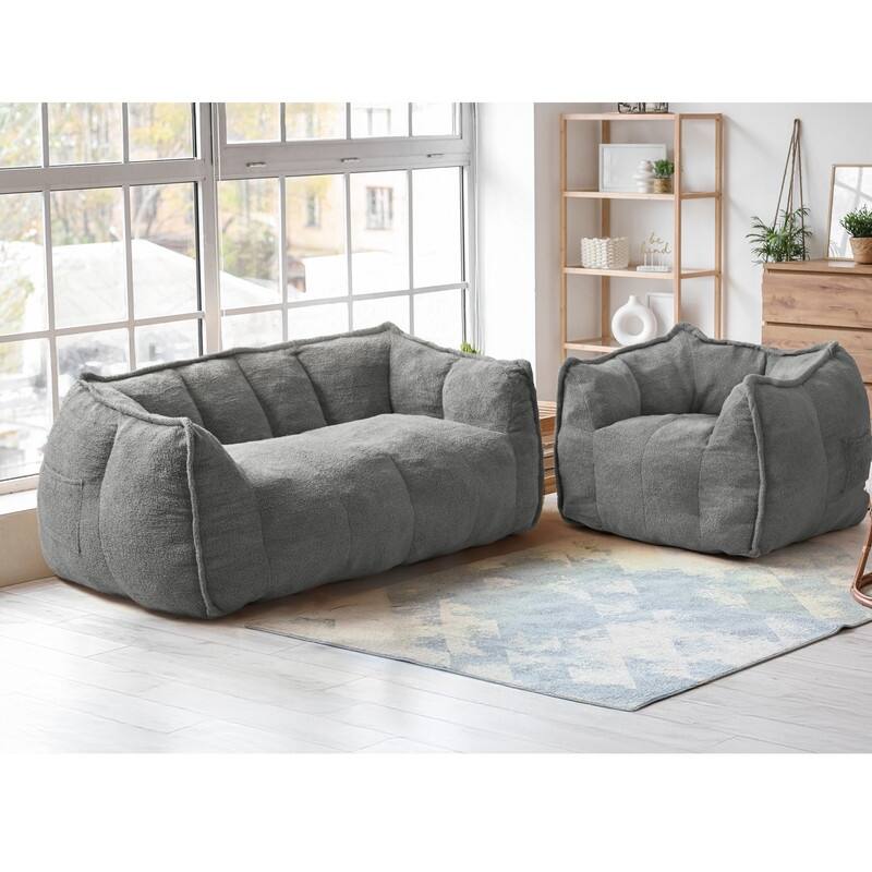 Teddy Fleece Single Bean Bag Chair