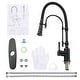 preview thumbnail 23 of 87, WOWOW Single Handle Gooseneck Pull Down Sprayer Kitchen Faucet