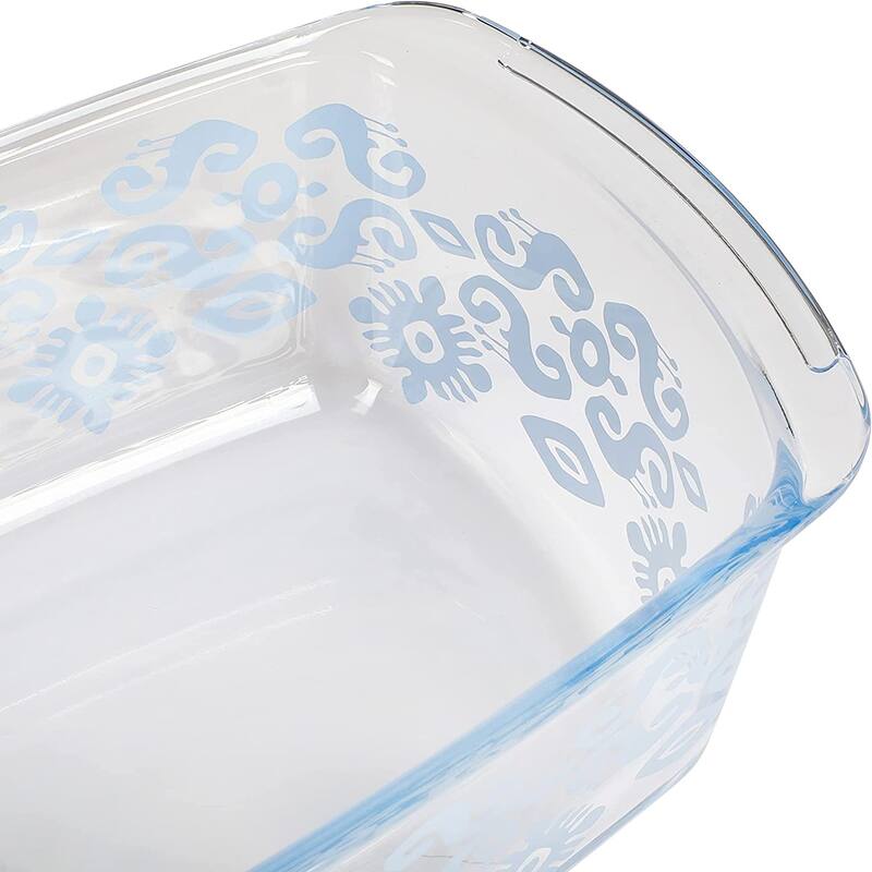 Spice By Tia Mowry 1.6 Quart Spicy Cloves Rectangle Glass Loaf Pan
