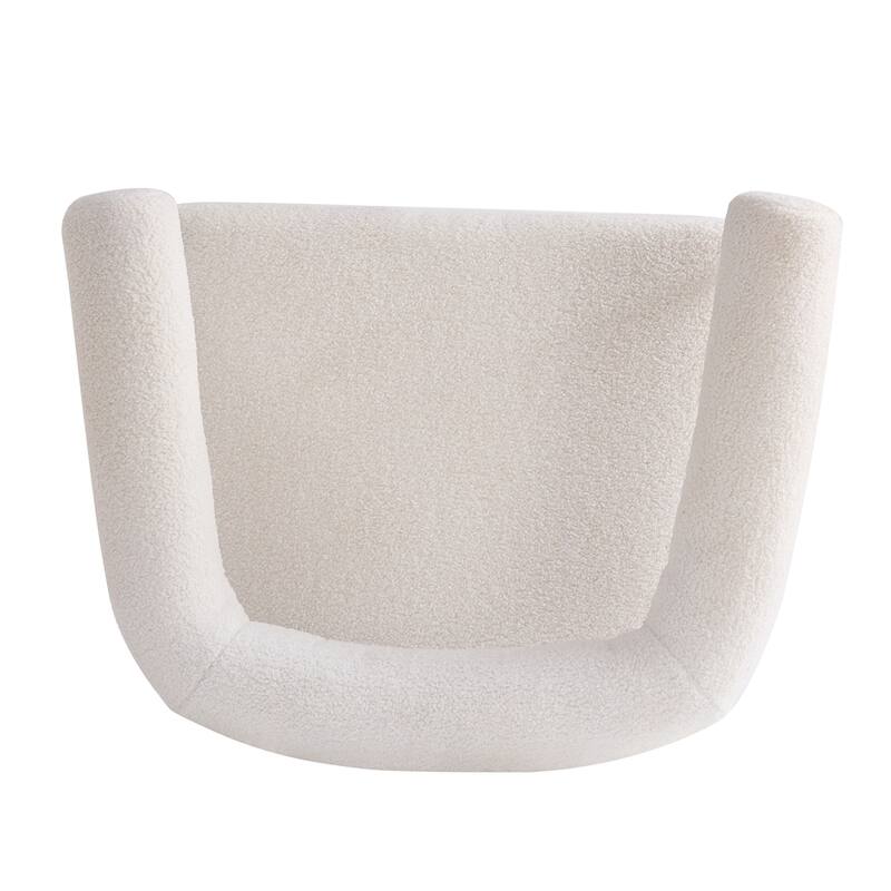 Modern Boucle Fabric Upholstered Accent Chair
