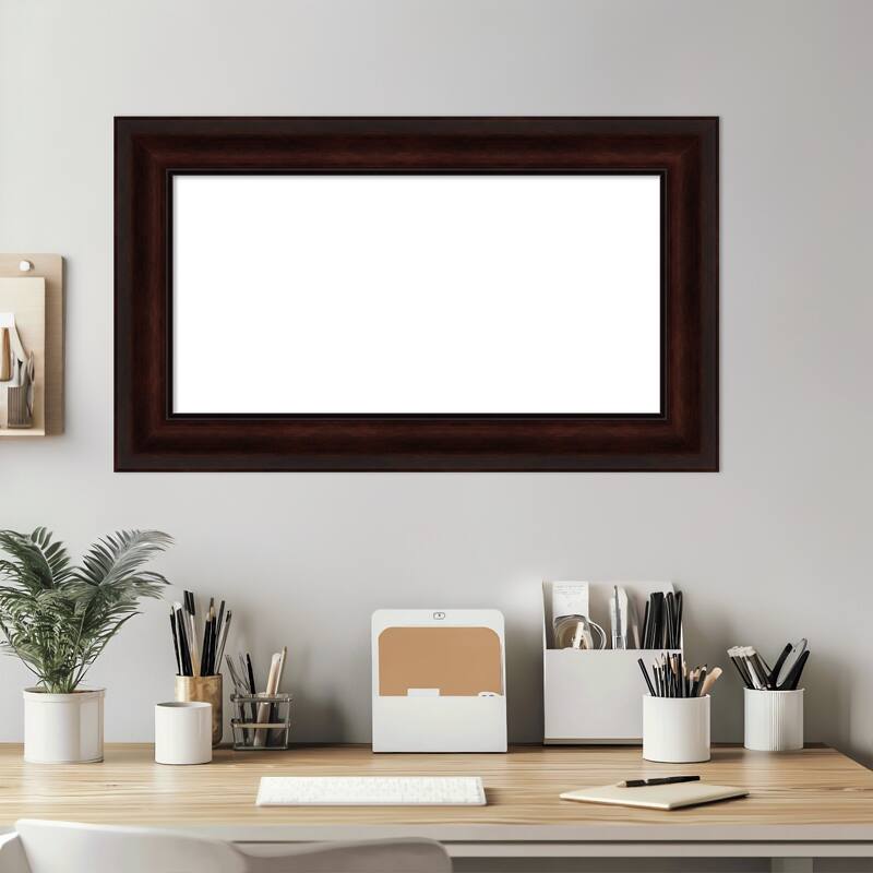 Amanti Art Coffee Bean Brown Framed Dry Erase Magnetic Board