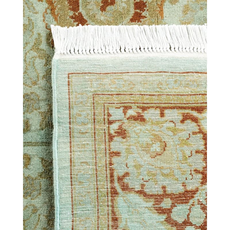 Overton Hand Knotted Wool Vintage Inspired Modern Contemporary Overdyed Gray Area Rug - 4' 1" x 6' 0"