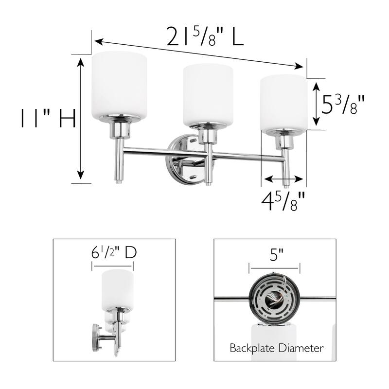 Design House Aubrey Transitional 3Light Indoor Bathroom Vanity Light Bed Bath & Beyond 39487042