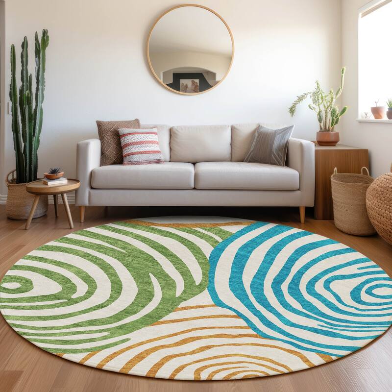 Machine Washable Indoor/ Outdoor Chantille Contemporary Dimensions Rug
