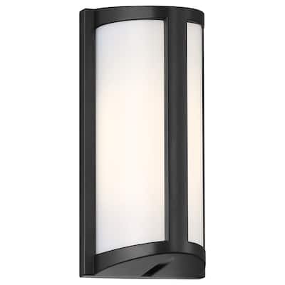 Margate Black Marine Grade LED Wall Sconce with Acrylic Lens
