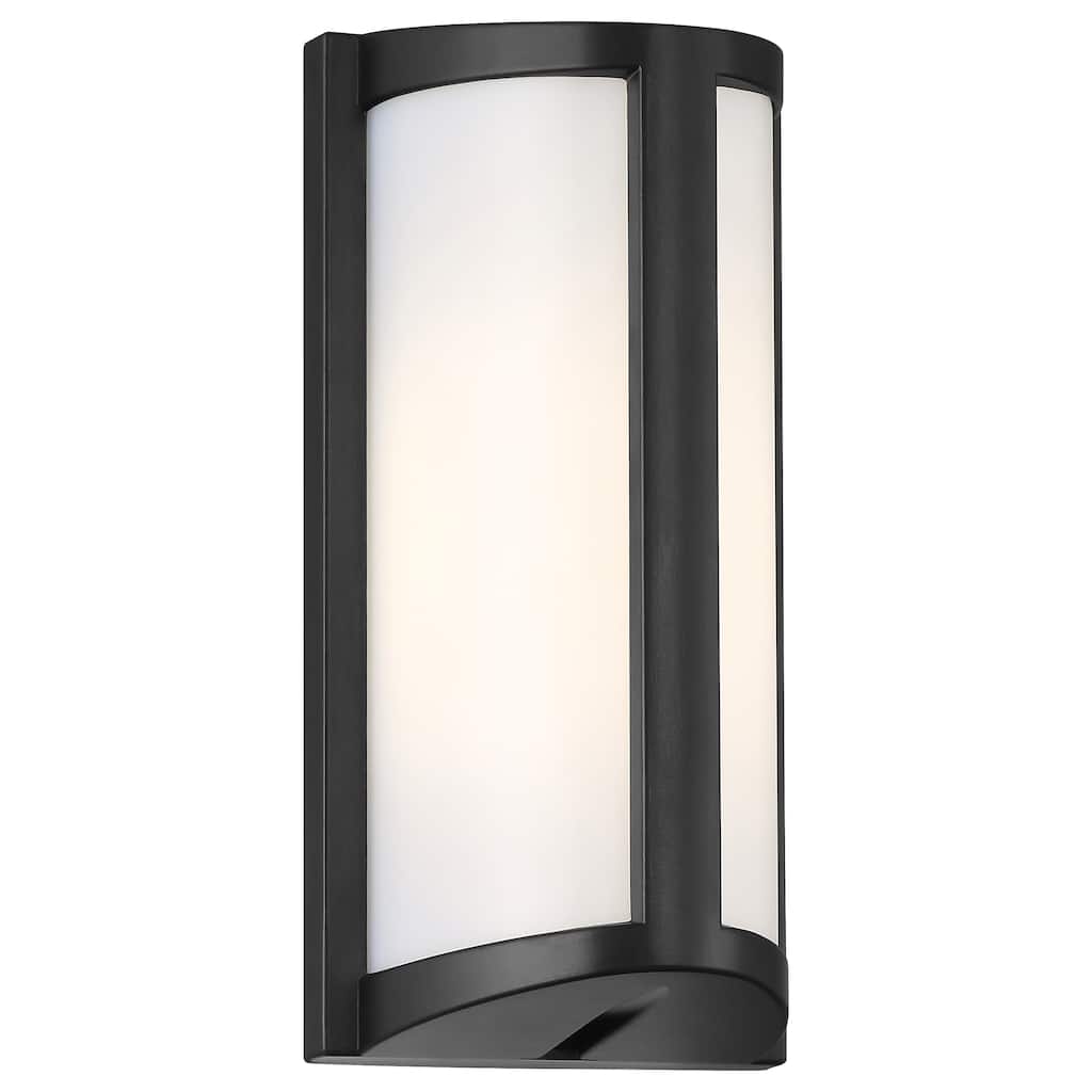 Margate Black Marine Grade LED Wall Sconce with Acrylic Lens