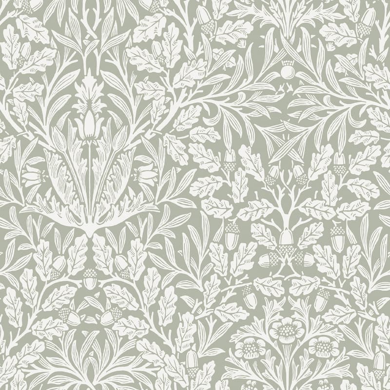 William Morris Acorn Sage Wallpaper