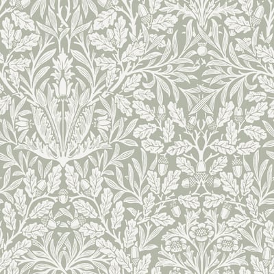 William Morris Acorn Sage Wallpaper