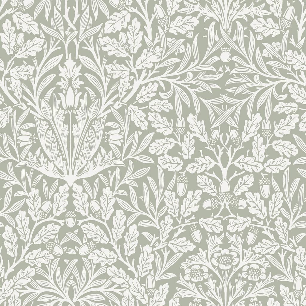 William Morris Acorn Sage Wallpaper