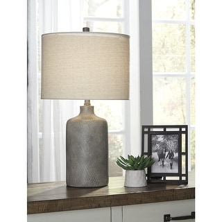 Linus Antique Black Contemporary 25 Inch Table Lamp - 14" W x 14" D x 25" H