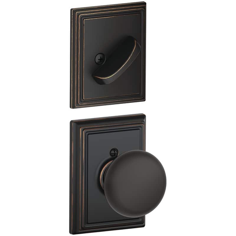 Schlage Plymouth Single Cylinder Interior Pack with Decorative Addison