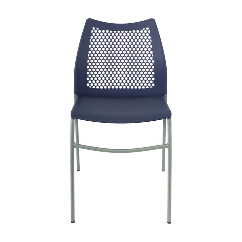 5 Pack Stackable Chair with Vented Back and Waterfall Seat - 17.75"W x 21.5"D x 32"H