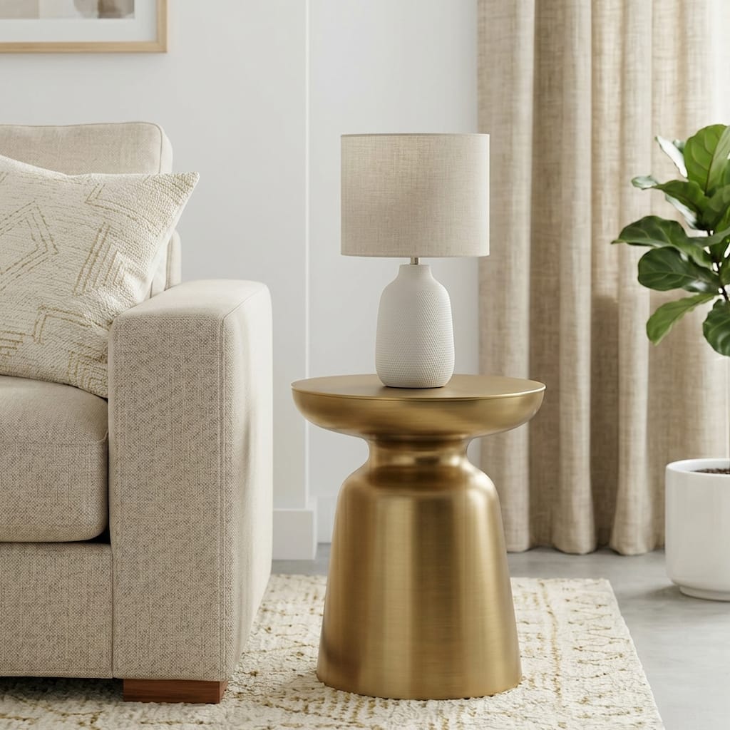 WYNDENHALL Layne Modern 16 inch Wide Metal Accent Side Table, Fully Assembled