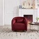 preview thumbnail 4 of 29, Swivel Accent Chair, 360-degree Swivel Barrel Chair with Velvet Fabric Upholstery, Comfy Pumpkin-Shaped Swivel Chair