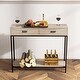 preview thumbnail 4 of 12, Roomfitters 2 Drawer Entryway Console Table for Hallway Foyer