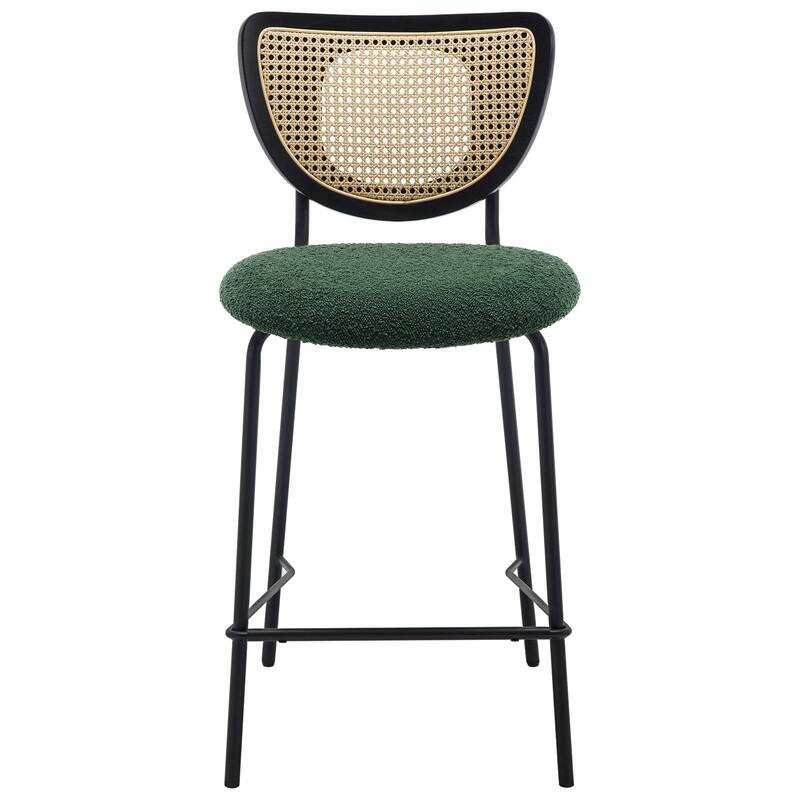 26" Rattan Counter Height Bar Stools Set of 2/3/4 - 37.8"H x 17.7"W x 21.7"D