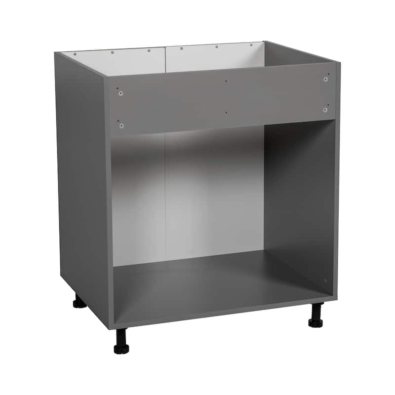 30" Sink Base Cabinets-High Double Door-Grey - 30 x 34 1/2 x 23 3/8 - Clear