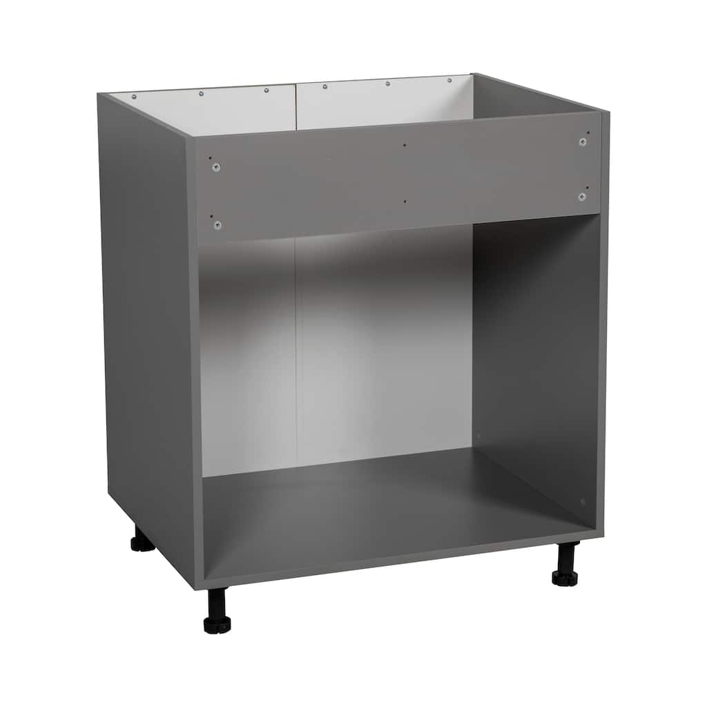 30" Sink Base Cabinets-High Double Door-Grey - 30 x 34 1/2 x 23 3/8