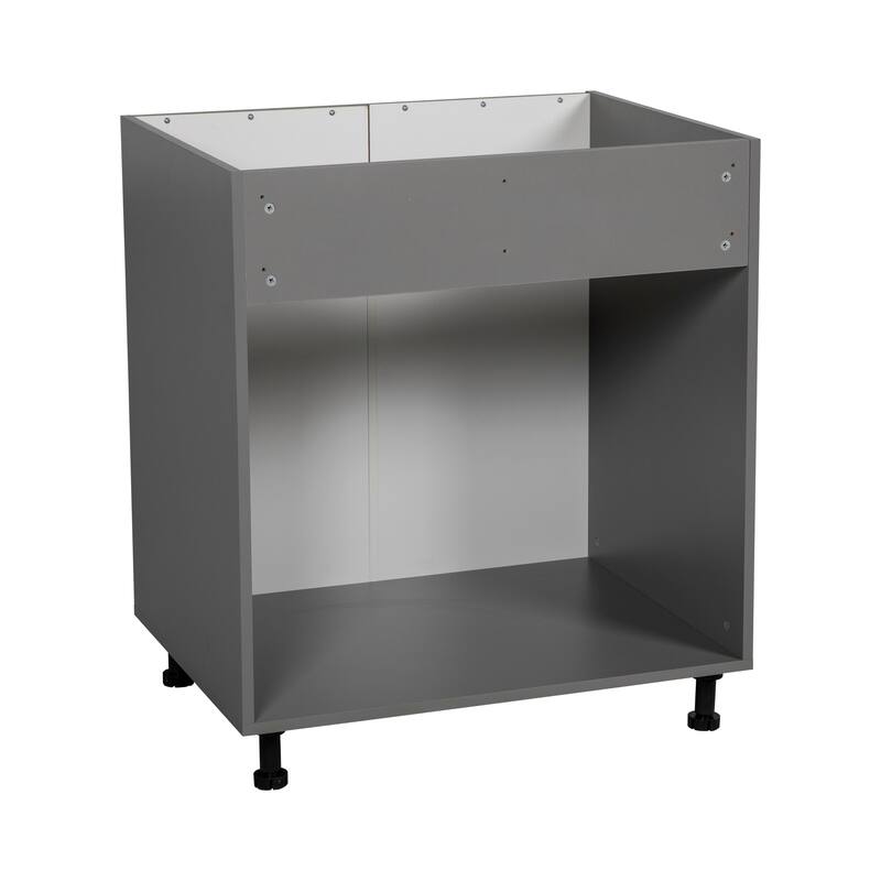 36" Sink Base Cabinets-High Double Door-Grey - 36 x 34 1/2 x 23 3/8 - Clear
