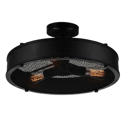 Guisseppe Lighting 3101 Three Light Flush Mount Tigris - Exact Size