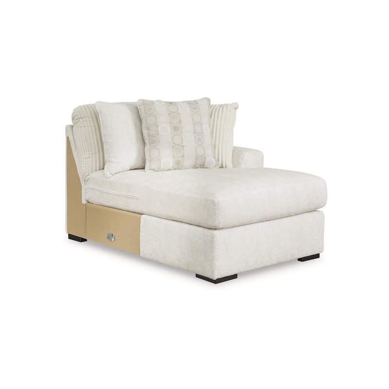 Signature Design by Ashley Chessington Ivory 4-Piece Sectional with Chaise - 152"W x 106"D x 40"H
