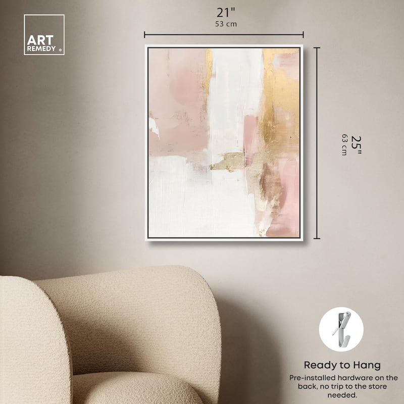 Blush Gold Shimmer I Canvas by Art Remedy