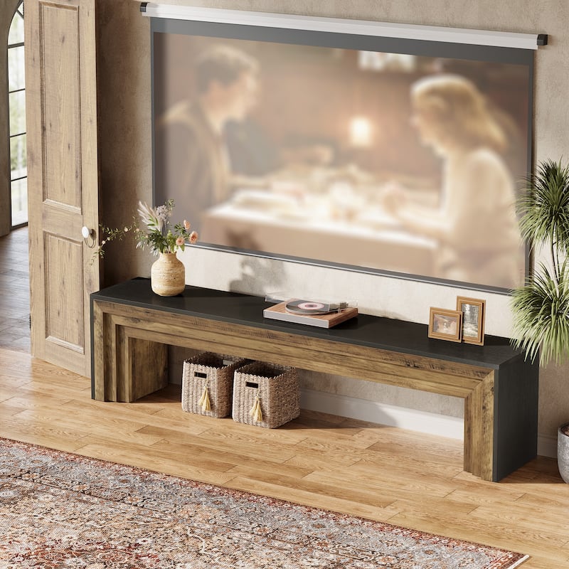 70.9" Extra Long Wooden TV Stand for 75-Inch TVs, Entertainment Center Media Console for Living Room