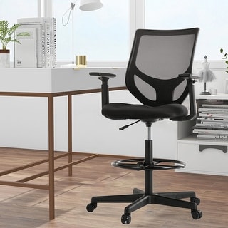 Home Office Chairs Ergonomic Desk Chair Mesh Drafting Chair with Adjustable Footring