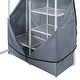 preview thumbnail 57 of 61, Loft Metal Bed with Desk,Shelves,Power Outlet,LED Light and Wardrobe