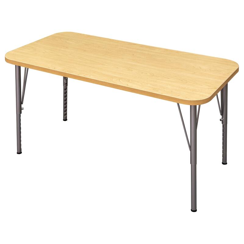 Tot Mate 48" W x 24" D Rectangular Kids Table, Adjustable Height 14" to 23", Ready-To-Assemble