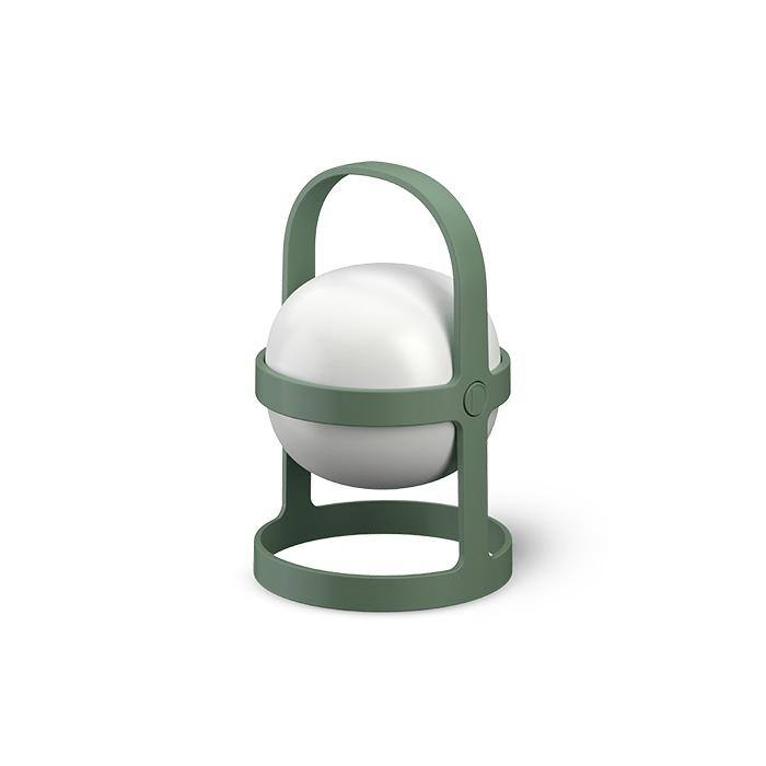 Soft Spot Solar Circular Lantern, Pine Green - H: 9.8" - Pine Green