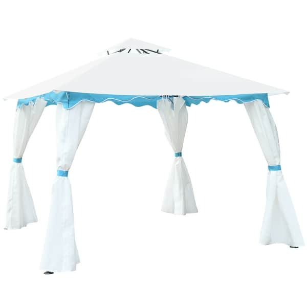 10 x 10 Feet Patio Gazebo Canopy Tent Garden Shelter - Costway