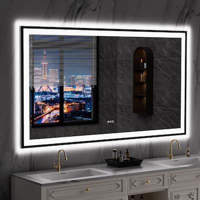 72x40 Inch Frameless LED Bathroom Mirror,Smart Mirror