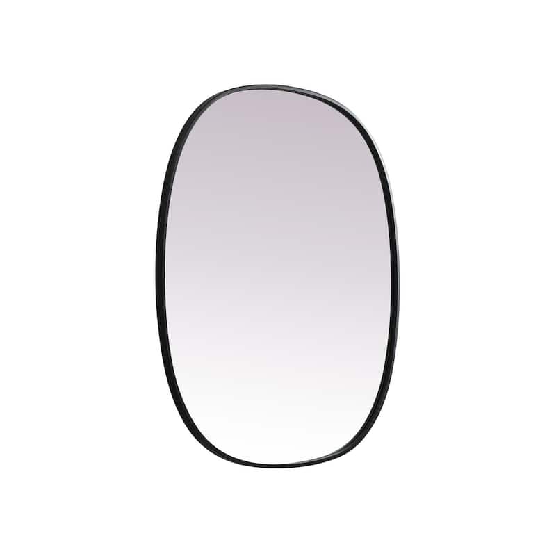 Indigo Home Metal Frame Oval Mirror 30x36 Inch