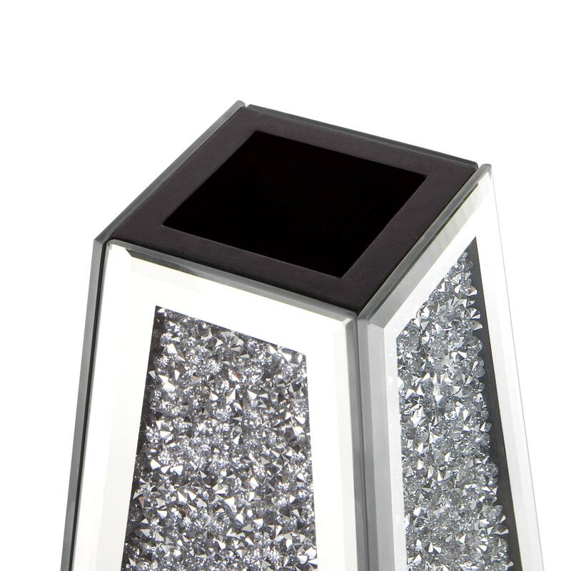 Crushed Diamond Mirrored Vases,Set of 2