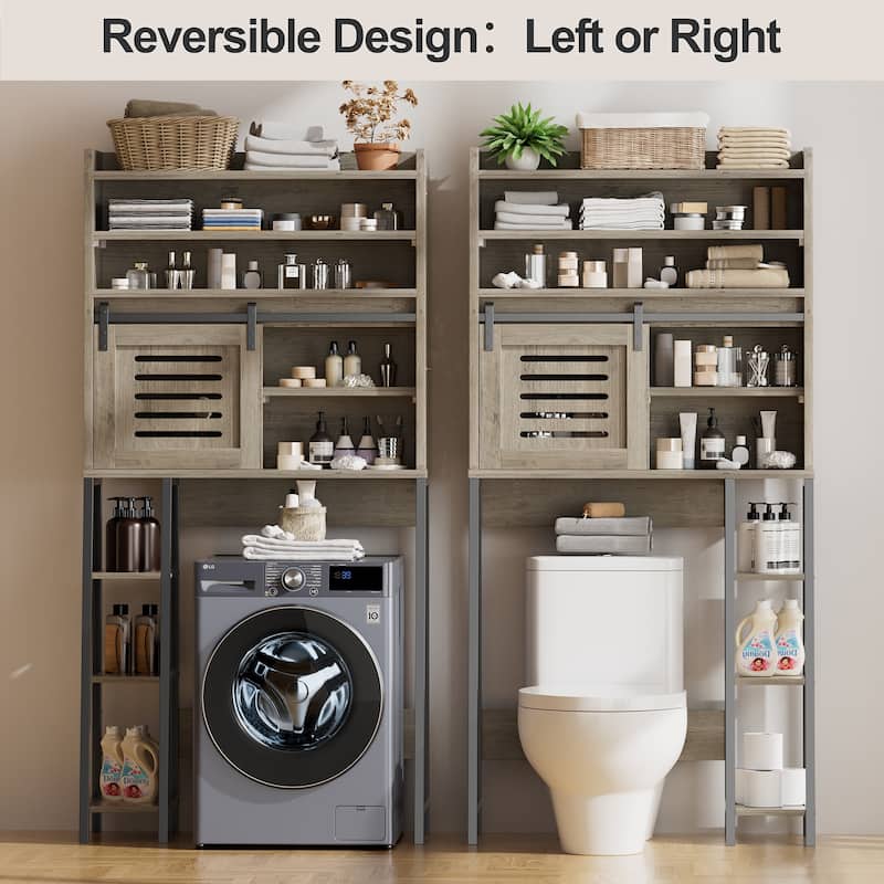 Over The Toilet Storage Cabinet – Farmhouse Storage Cabinet With Sliding Door