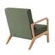 preview thumbnail 30 of 161, 25" W Mid Century Upholstered Wood Accent Chair with Pillow