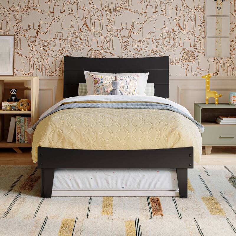 Phoenix Wood Platform Bed with Trundle