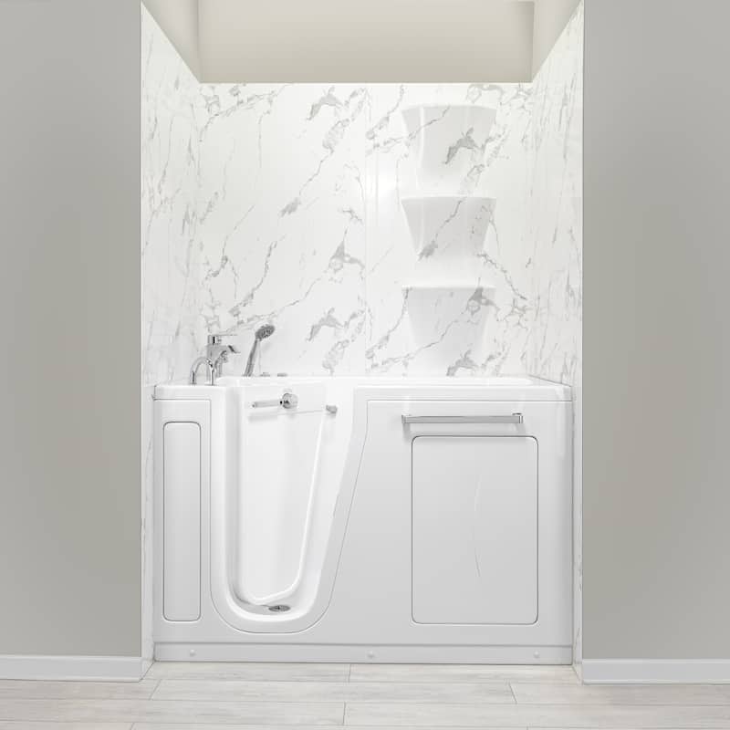 Ella Zen Acrylic Hydro Massage Walk in Tub 30"x60", 2 Piece Faucet