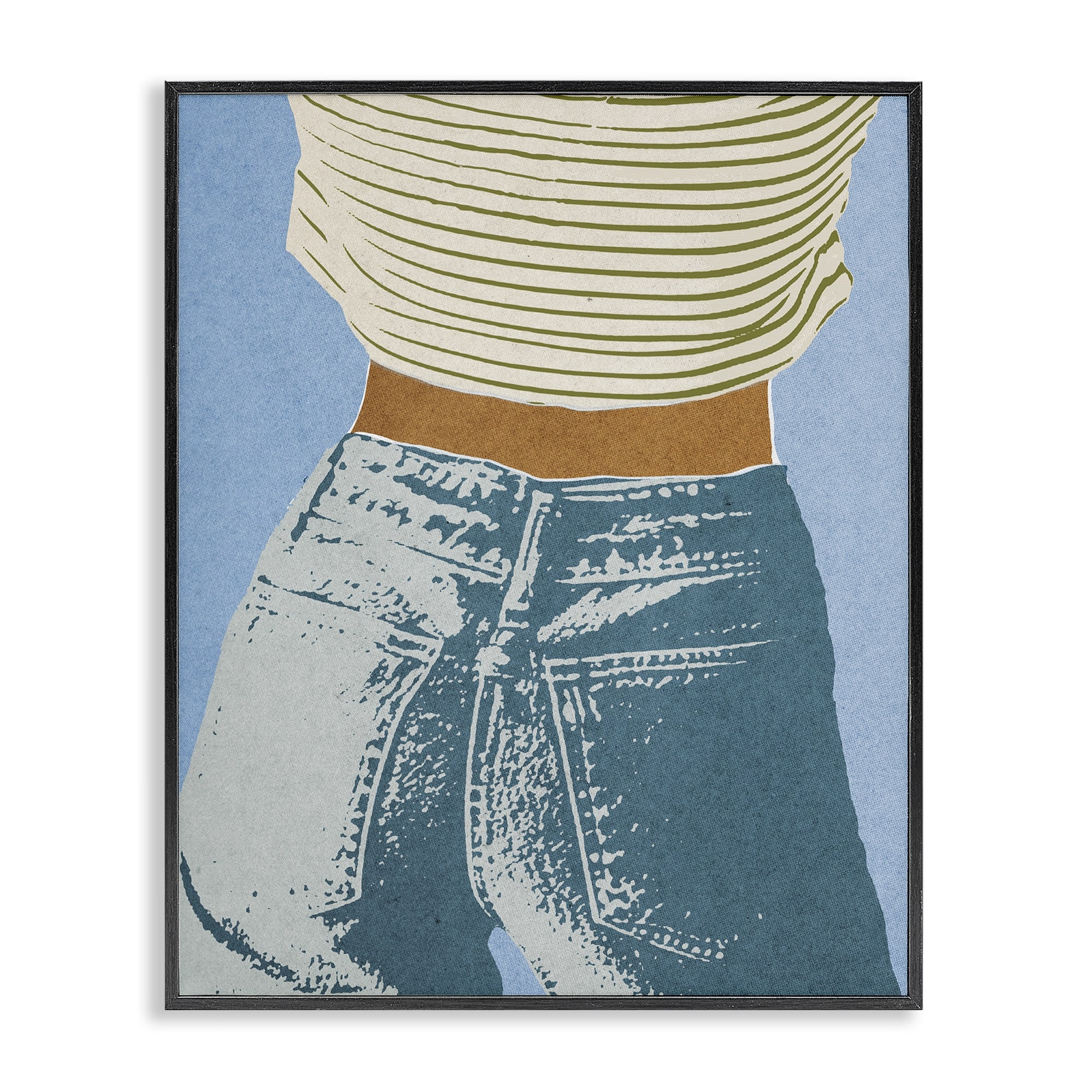 Stupell Vintage Jeans & Tee Framed Giclee Art Design By Victoria Barnes