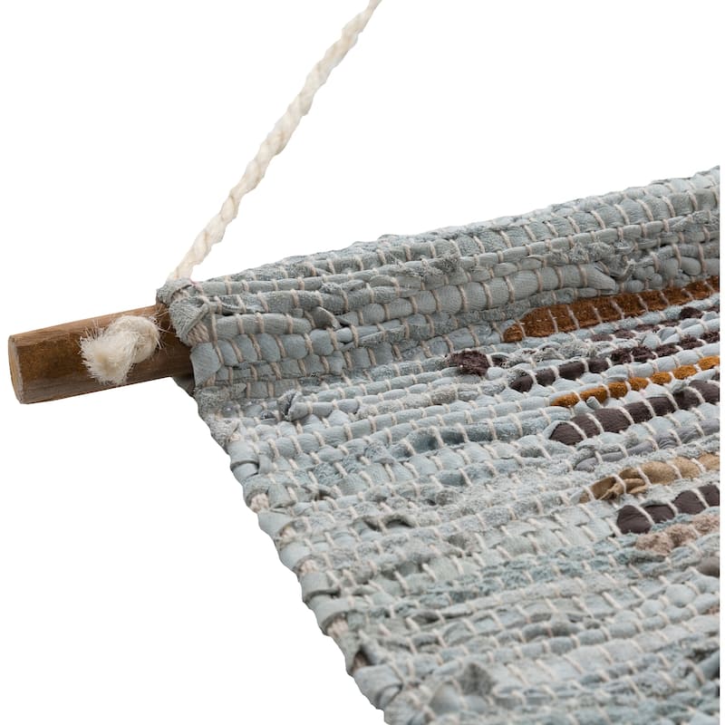 Livabliss Woven Leather Tapestry - 22" x 44" - 22" x 44"