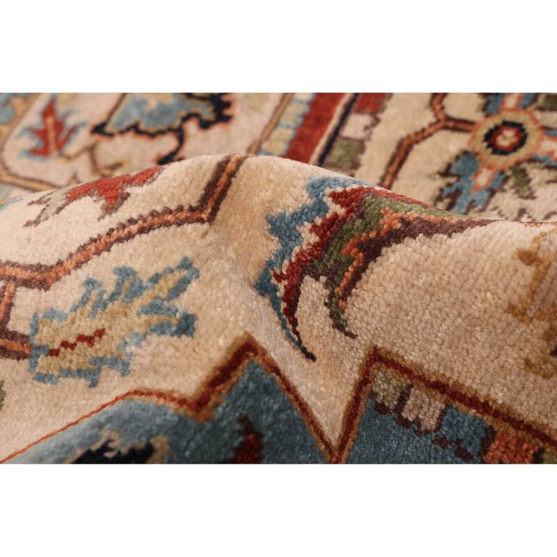 ECARPETGALLERY Hand-knotted Jules Sultane Ivory Wool Rug - 7'11 x 9'11