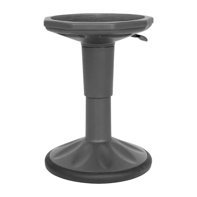 Kids Adjustable Height Active Learning Stool for Classroom and Home - 13"D x 13"W x 13.5" - 18.25"H